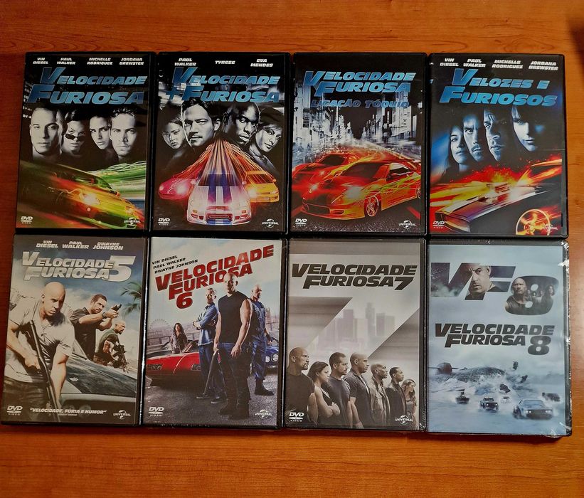 Pack VELOCIDADE FURIOSA - 8 Filmes /Horas de EXTRAS/Adrenalina