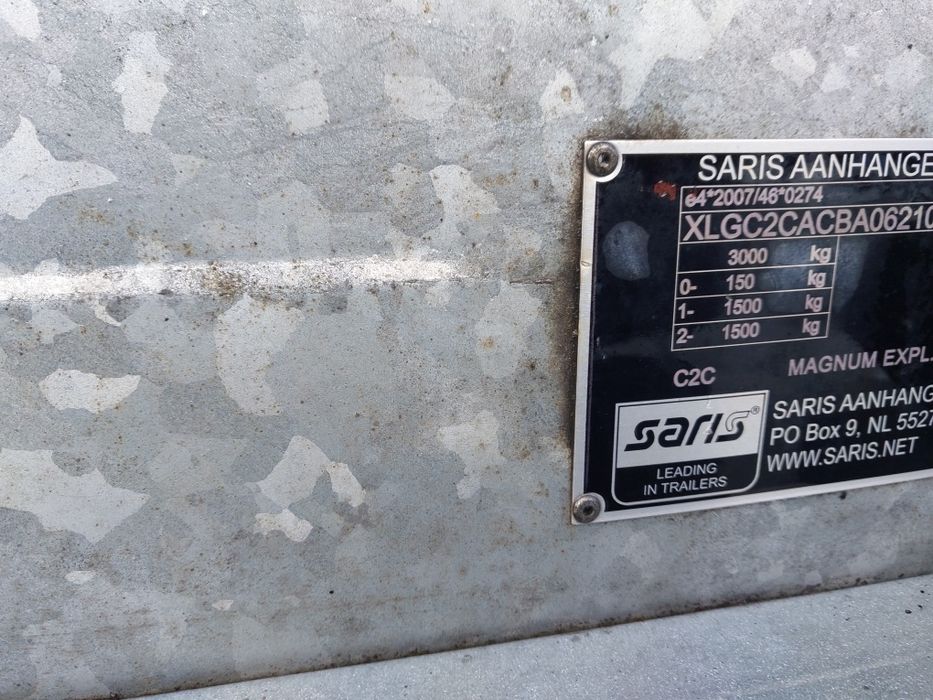 Przyczepa do przewozu maszyn minikoparki SARIS 3000 kg DMC 2016r Rampa