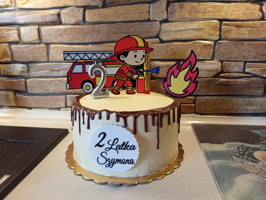 Toppery na tort straż pożarna