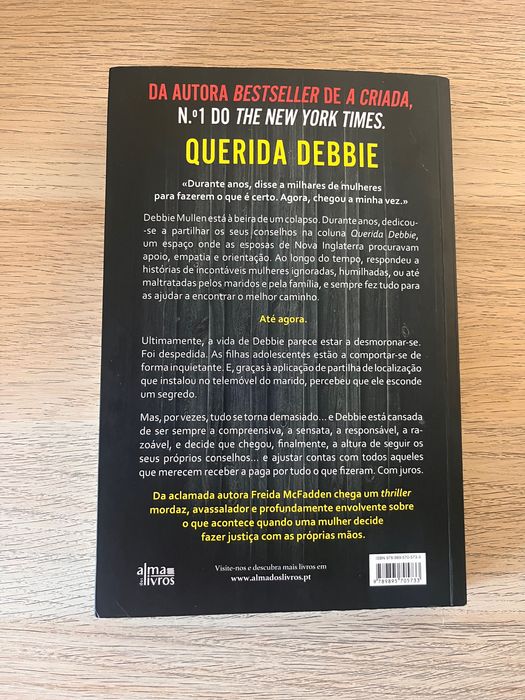 Livro “Querida Debbie”, de Freida McFadden