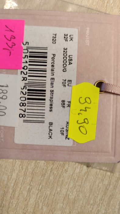 Stanik odpinane ramiaczka Porcelain Elan Strapless rozmiar EU:70F CZAR