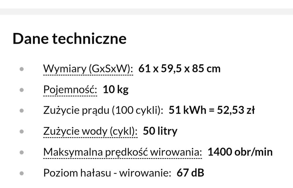 Pralka Haier 10kg na gwarancji jeszcze rok