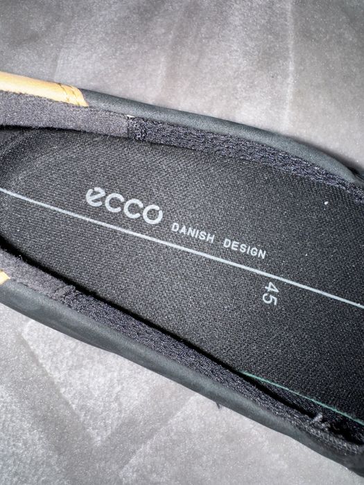 ECCO Cathum Moc Toe Sneakers Slippers moccasins size 45 czarne mokasyny buty wsuwane