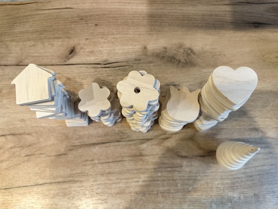 Zestaw drewniany do dyi, kształty, tęcze, alfabet