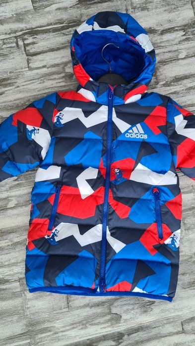 Пуховик довгий зимовий Adidas на хлопчика / куртка длинная зимняя