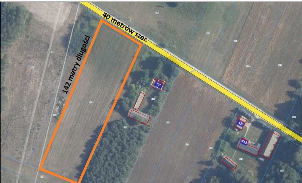 Działka 5400 m² Krawcowizna - Widok 2