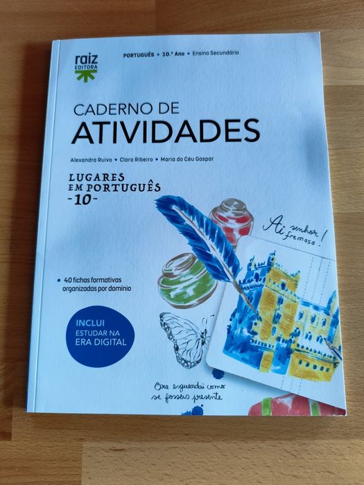 Caderno de atividades novo "Estudar na era digital - Lugares em Português 10" - 10.º ano