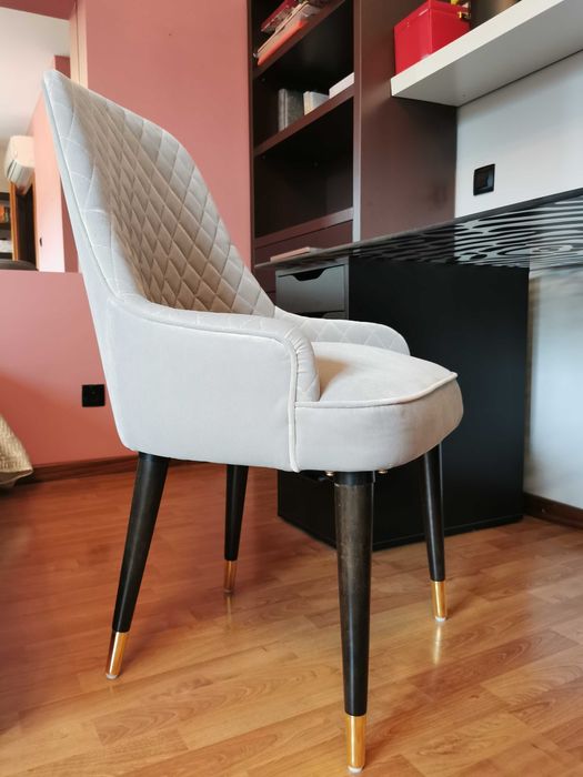 Fotel krzesło szare