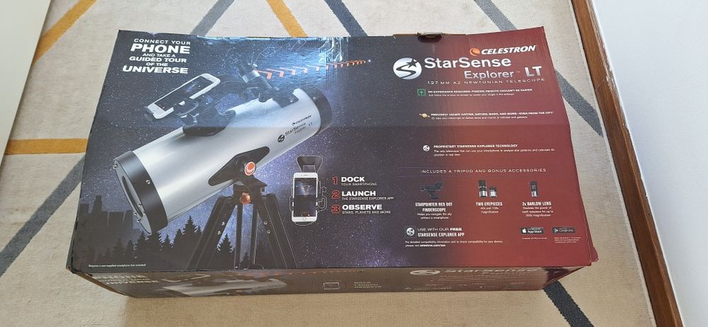 Telescópio novo na caixa Celestron startsense explorer LT 127mm