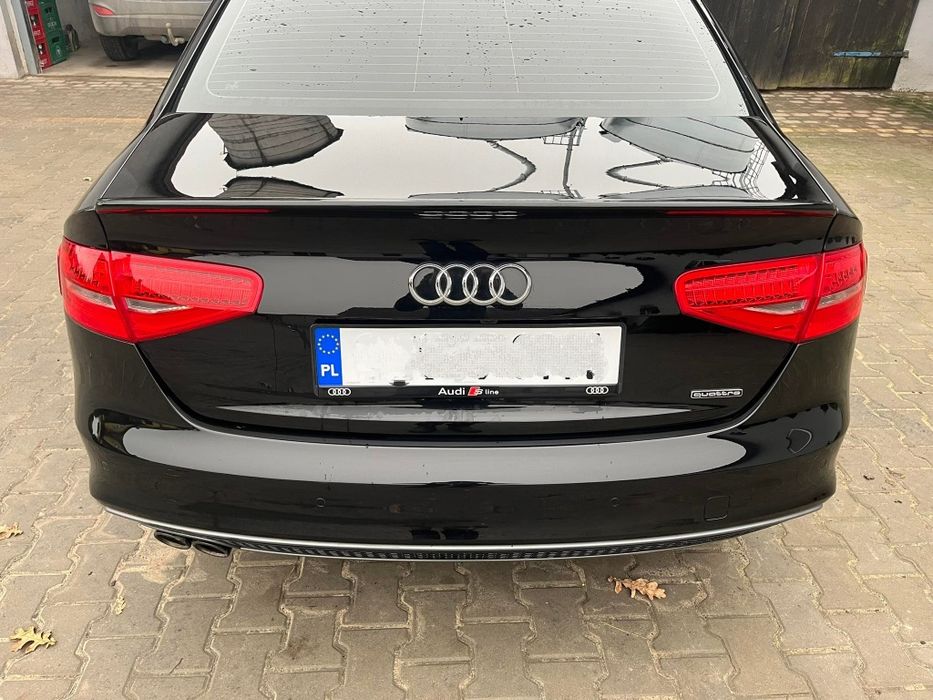 Lotka dokładka spoiler Audi A4 B8 2007/2016 S-Look czarny połysk