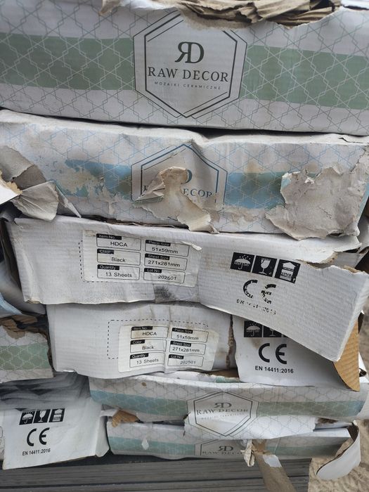 Raw Decor Płytka Heksagon Duży Antracyt Antypoślizg