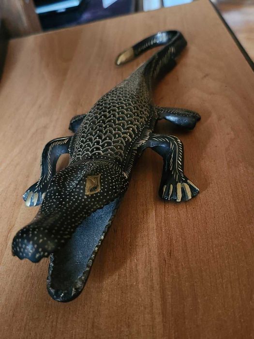 фігурка крокодил металл ручна робота стан ідеал