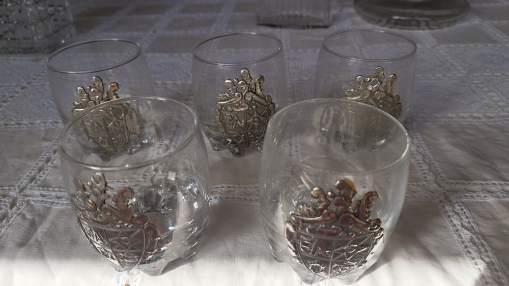 Copos de Whisky com aplicação em estanho