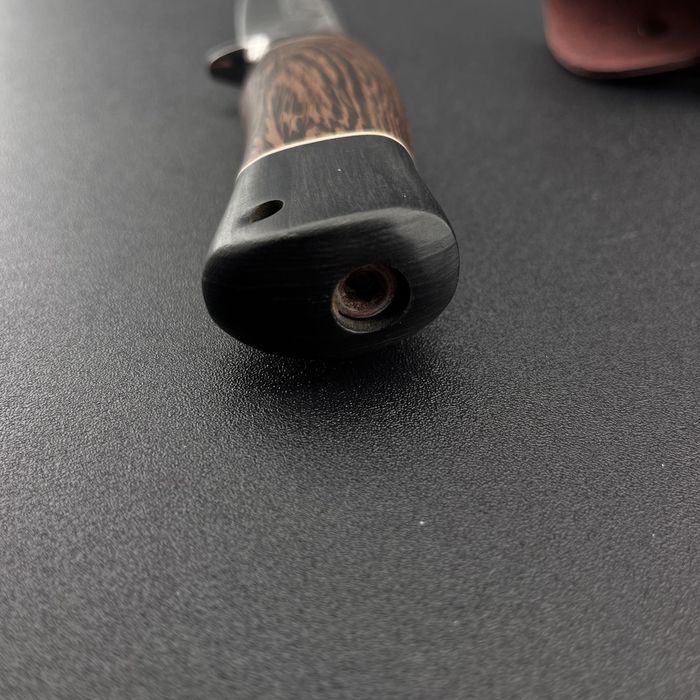 Ніж мисливський туристичний шкіряний чохол 65х13 Вовк Нож охотничий