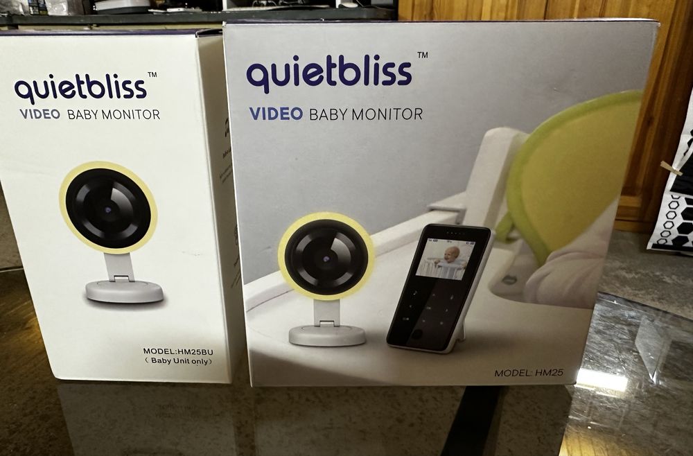 Відеоняня quietbliss hm25 двома камерами бездротова з нічним баченням