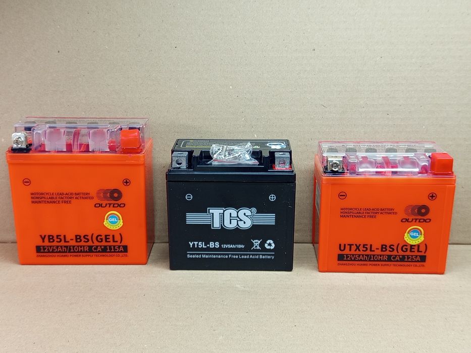 Акумулятор мото АКБ GEL 12V 5Ah YT5L 12N5L YTX5L ACTIVE "TCS, OUTDO"