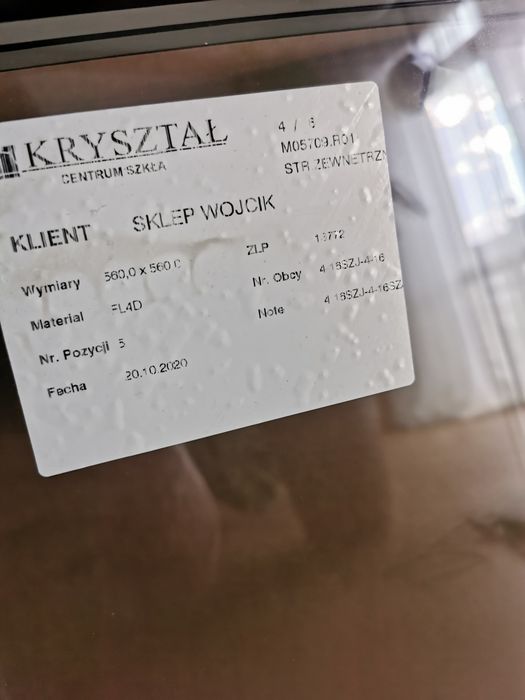 Szyba okienna dwuszybowa