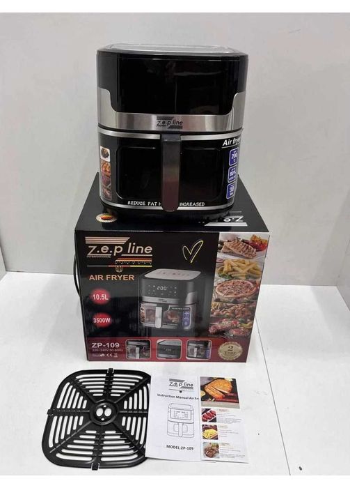Аэро-фритюрница на 2 тэна (аэрогриль) Zepline ZP-109А ,10,5 л, 3500 Вт