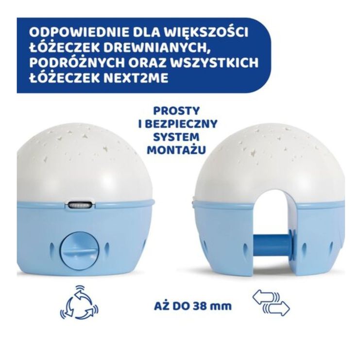 Lampka na łóżeczko dziecięce Chicco