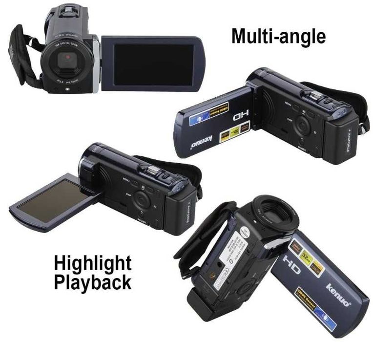 Kenuo HD Digital Video Camera 16X Zoom Model HDV-601S - Novo - Envio Gratuito