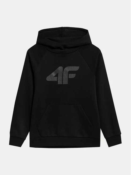 4F NOWA bluza z kapturem czarna r. 128