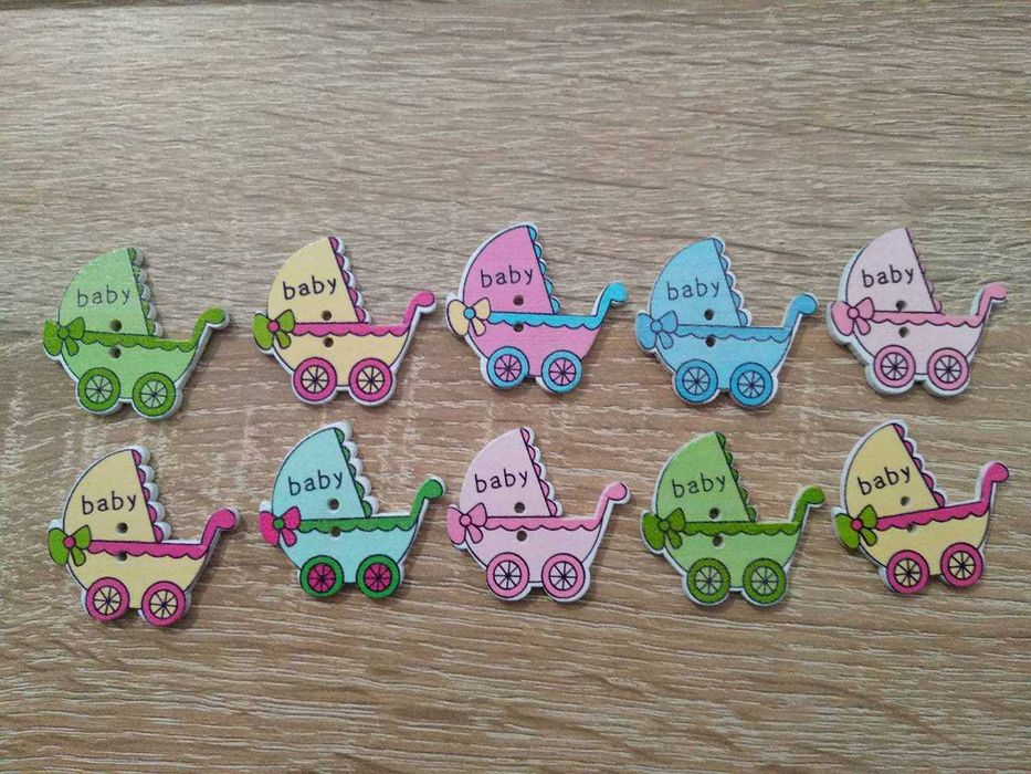 Деревяні пуговки, набори по 10 шт, нові