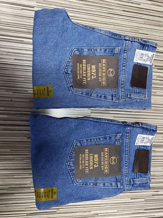 Spodnie męskie jeans 31/34 pas 80 cm komplet 2 pary Maverick nowe
