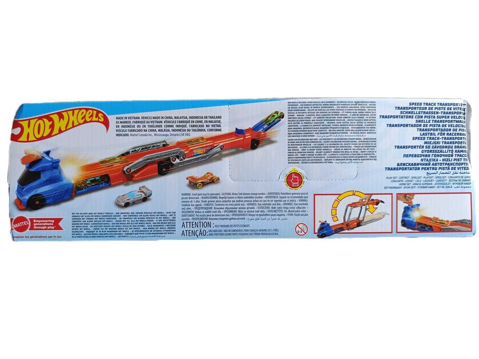 NOWY Hot Wheels Miejski transporter HYT83 laweta z wyrzutnią + autko