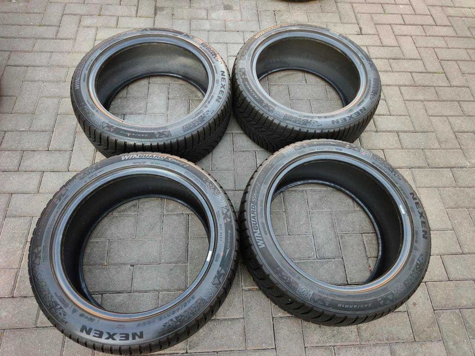 245/45 100V R18 NEXEN WinGuard Sport2 WU7 XL 7mm 2025r Zimowe Opony Ładne Extra Load z Rantem