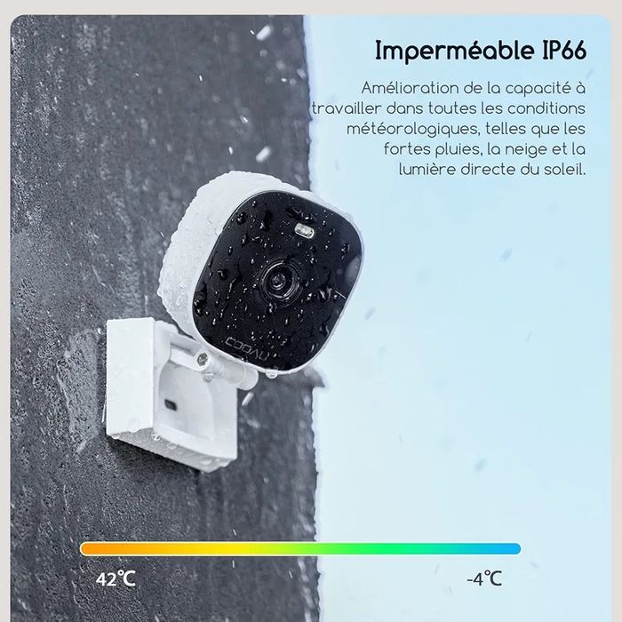 Kamera nadzoru cooau 83102k ip66 3mp 2k
