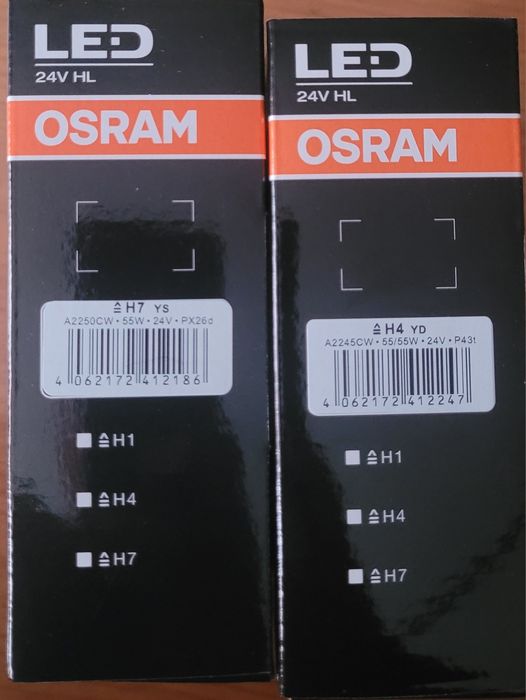 Lampadas led para carro H7 e H4