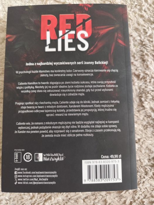 Książka Red Lies Joanna Balicka