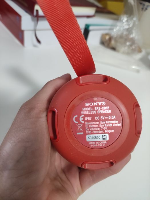 Coluna Portátil Sony Bluetooth SRSXB12B