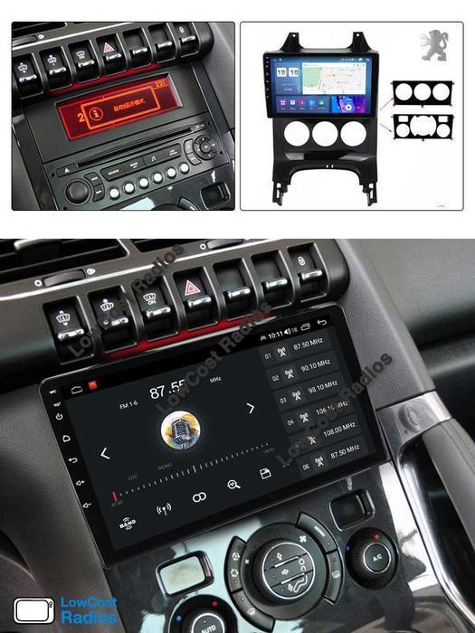 Auto Rádio PEUGEOT 3008/5008 | GPS ANDROID 10 BT USB APPS WIFI - 9''