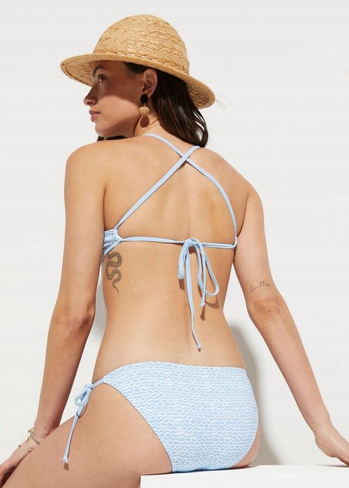 B.P.C. wiązane bikini biało-niebieskie r.40