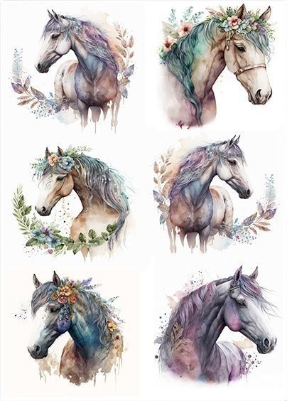 Wydruk jadalny cukrowy waflowy A4 Włoski papier Konie