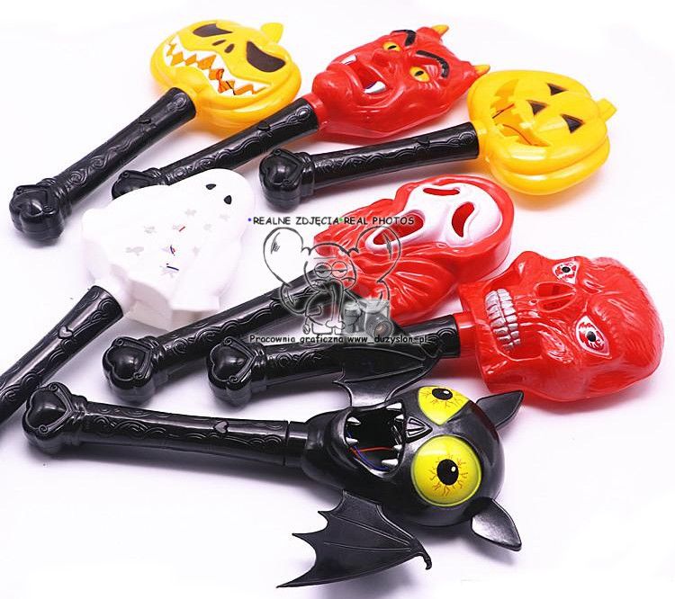 różdżka pałka świecąca led halloween diabeł diabła