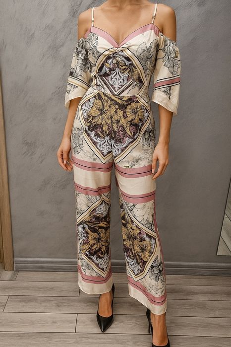 Elegancki Kombinezon 42 40 nowy szeroka nogawka River Island