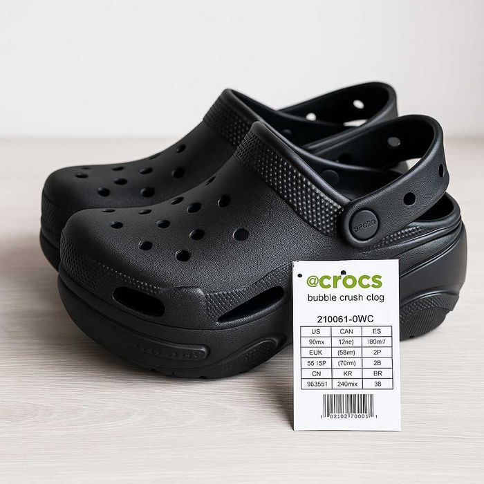 Клоги / сабо на платформі Crocs Bubble Crush Clog.  Крокс