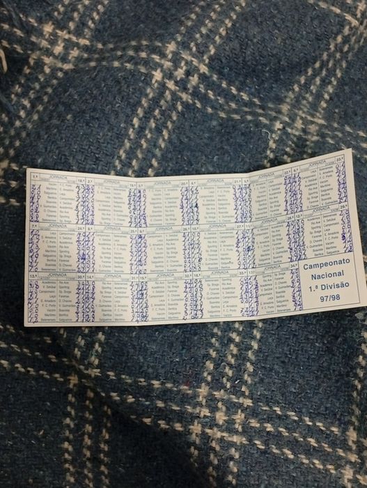 Mini Calendário completo de Jogos do FCP  Tricampeão 97/98