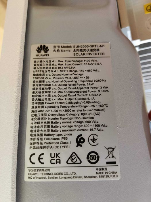 Inversor Huawei Seminovo SUN2000-3KTL-M1