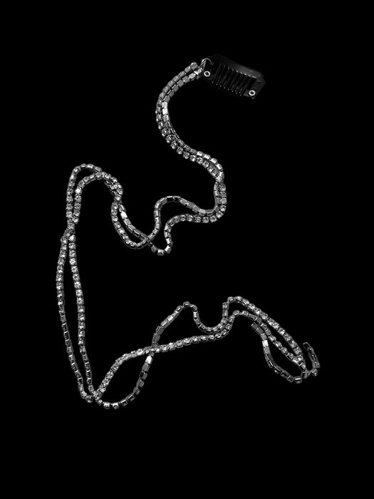 Spinka do włosów z cyrkoniami srebrna 46 cm