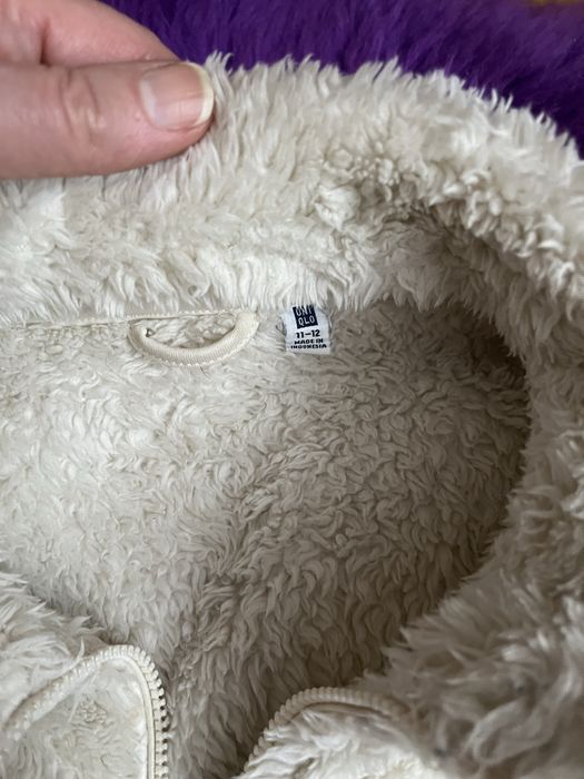 Тепла флісова кофта Teddy, молочного кольору