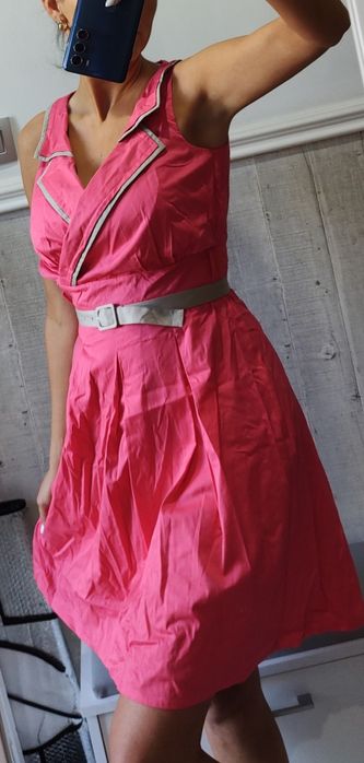 Sukienka Orsay 36 róż szara wizytowa