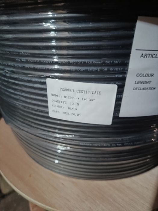 Кабель для сонячних панелей 6 мм