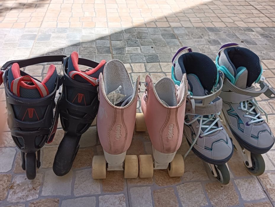 Patins em linha e 4 rodas