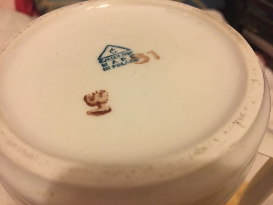 Stara porcelana waza sosjerka kufel itp