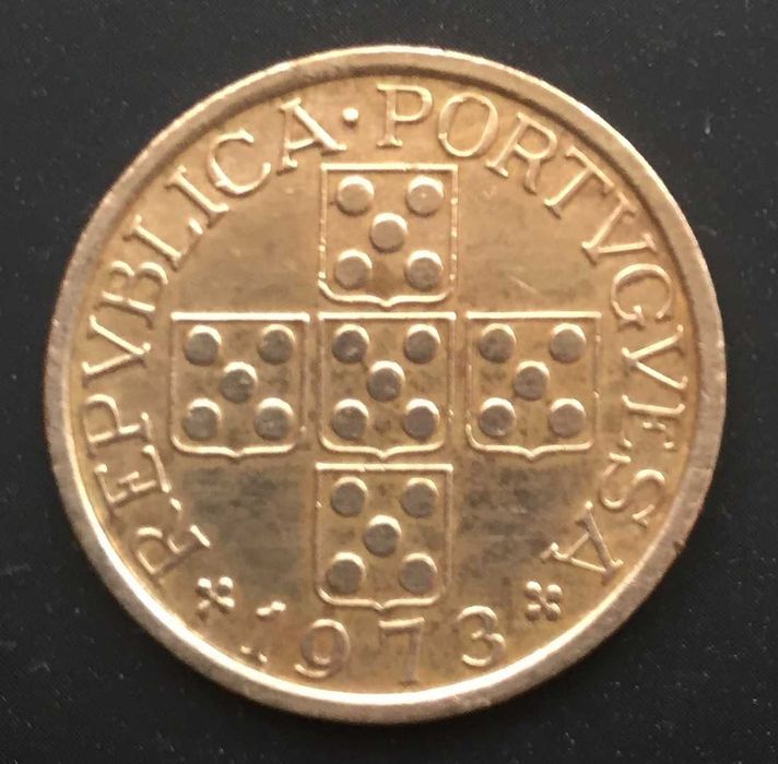 Moeda de 50 centavos bronze - Portugal - 1973