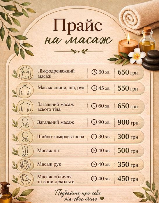 Професійний масаж  | Лімфодренаж, масаж обличчя, моделюючий | БЦ London