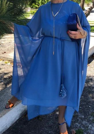 Purificacion Garcia - Vestido Fluído Azul